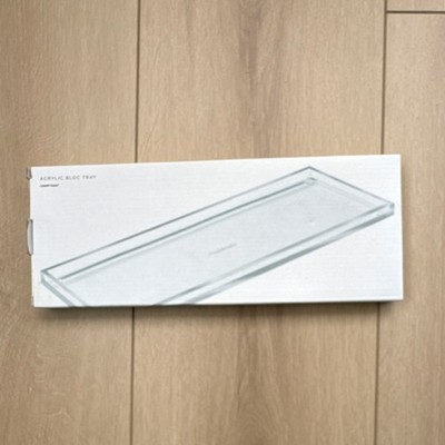Russell+Hazel Acrylic Clear Rectangle Tray Bloc Modern Minimalist Design