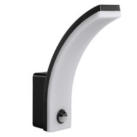 Wandleuchte Wandlampe AußEnlampe Gartenlampe LED Bewegungsmelder Schwarz