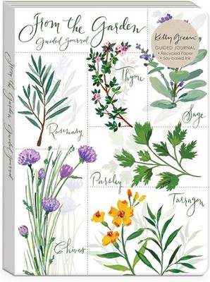 Punch Studio Kelly Green Herb Garden, Softcover Guided Journal, 208 Color Pages