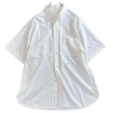 nanamica BD Wind Half Sleeve Shirt M White Nylon Cotton Button Down F/S