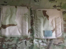 (2) USGI Paraclete MSA Body Armor Side Pockets DCU Desert Camo used 8x8