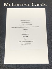 2026 Topps Chrome WWE Brock Lesnar Auto /50 Gold Geometric Redemption