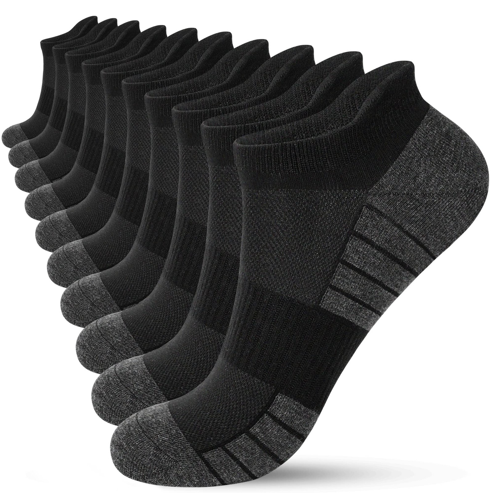 Chaussettes anti-frottement lot de 10 en coton stretch pour éviter les ampoules