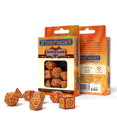Starfinder Dawn of Flammen Würfel Set Braune Rollenspiel Spiele Q-WORKSHOP Paizo