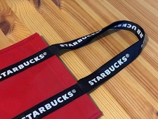 Starbucks Reusable Red Plastic Tote Bag Lunch Bag Christmas Promo New