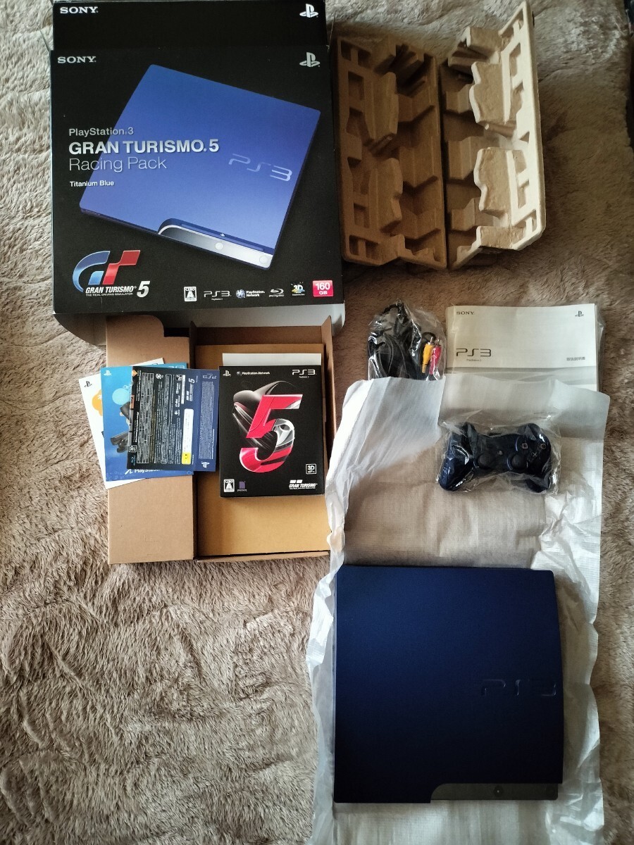 その他 PlayStation3 GRAN TURISMO5 Racing Pack SONY PS3 Gran Turismo 5 Racing Pack Titanium Blue CECH-2500A