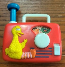 Vintage 1990 Sesame Street Big Bird Wind Up Musical Baby Toy Radio Works