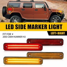 2-Row Beads Rear Amber Red LED Side Marker Signal For Lights 45725 Hummer H2 x4