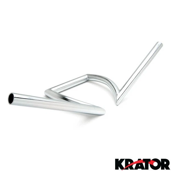 Manillar de arrastre de elevación de 8-3/4" de barras Z cromadas de 1" para Harley Custom Chopper Bobber Foto 4 de 4