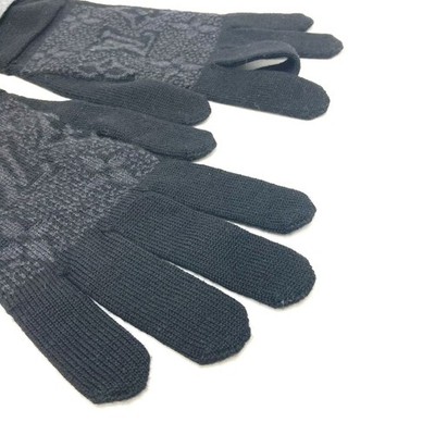 LOUIS VUITTON M73470 Gon Mai Monogram Eclipse gloves Glove wool