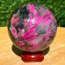 170G Rare Rose Pink Aquatic Agate Ball Crystal Sphere Specimen Energy Healing