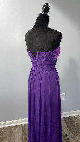 Max & Cleo Elegant Purple Strapless Evening Gown prom wedding dress size 4 NEW - Picture 5 of 16