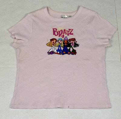 Womens Dirty Pink Bratz T-Shirt Size XL MGA Ribbed Graphic Tee 2022