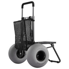 Beach Dolly with Big Wheels for Sand - Folding Sand Cart with Balloon Wheels, 16