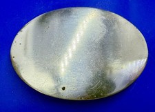Vintage Oval Blank Silver Tone Repurpose Craft Project Replacement Belt Buckle