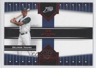 2005 Donruss Champions Red Impressions 10/250 Delmon Young #184 0b9
