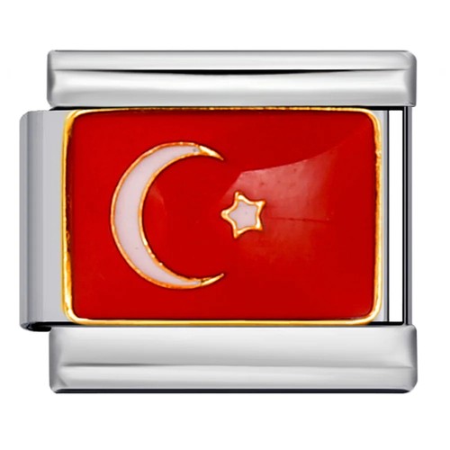 Flag Charm Links for Jewelry DIY Women Stainless Steel Country Enamel Beads Set - Picture 11 of 45