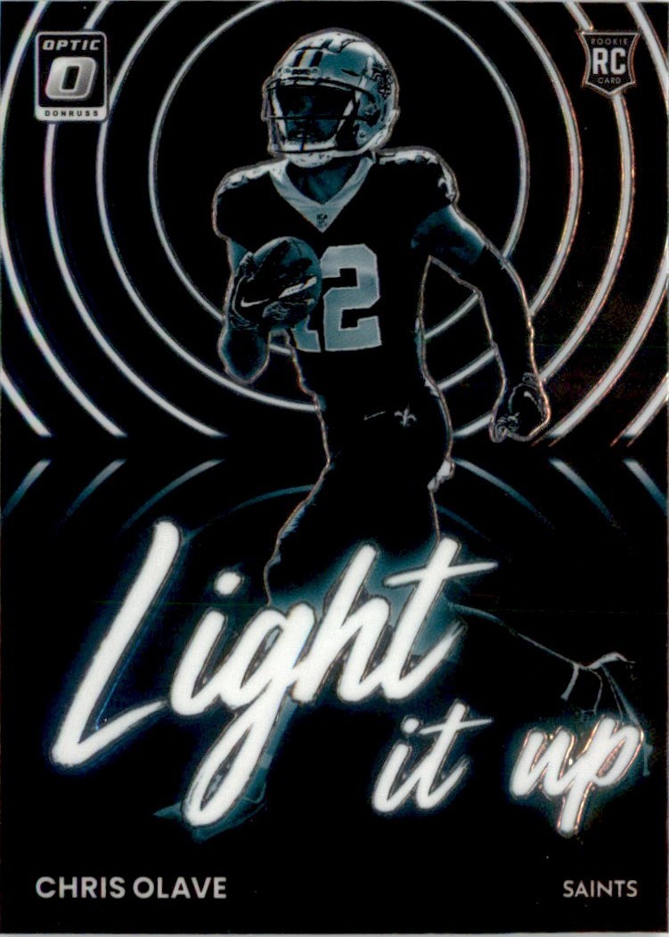Chris Olave 2022 Donruss Optic Light it Up RC #LU-13 New Orleans Saints