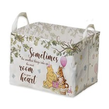 Winnie Nursery Decor, the Pooh Baby Stuff, Winnie Storage Nursery Basket, White