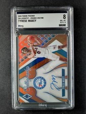 2023-24 Panini Phoenix TYRESE MAXEY 1/35 Auto Orange Calligraphy #CG-TMX BRG 8