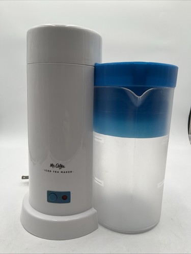 Iced Tea Maker by Mr. Coffee TM1 2 Quart - Blue w/ Pitcher & Lids - TESTED