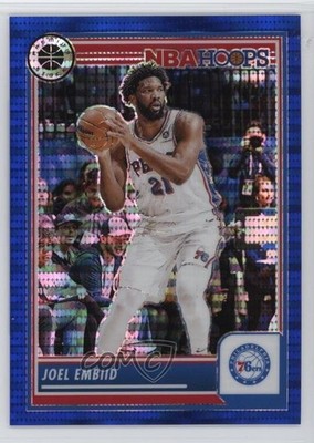 2023-24 Panini NBA Hoops Premium Stock Blue Pulsar Prizm 47/75 Joel Embiid 1ul4