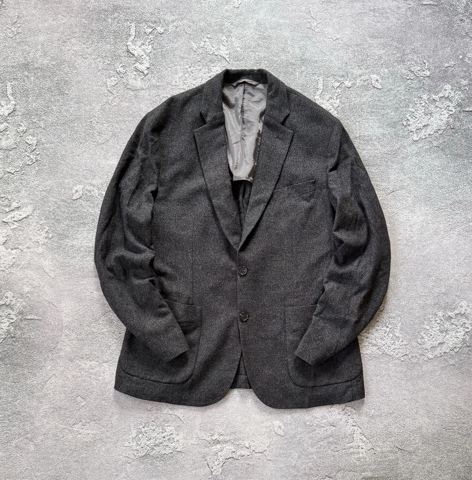 J.lindeberg 50size Gray Blazer Jacjet Casual Hopper PP Unc 2 Tone Wool