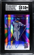 2020 Panini Chronicles Spectra Rowdy Tellez SGC 10 w/10 Auto Neon Pink Prizm /35