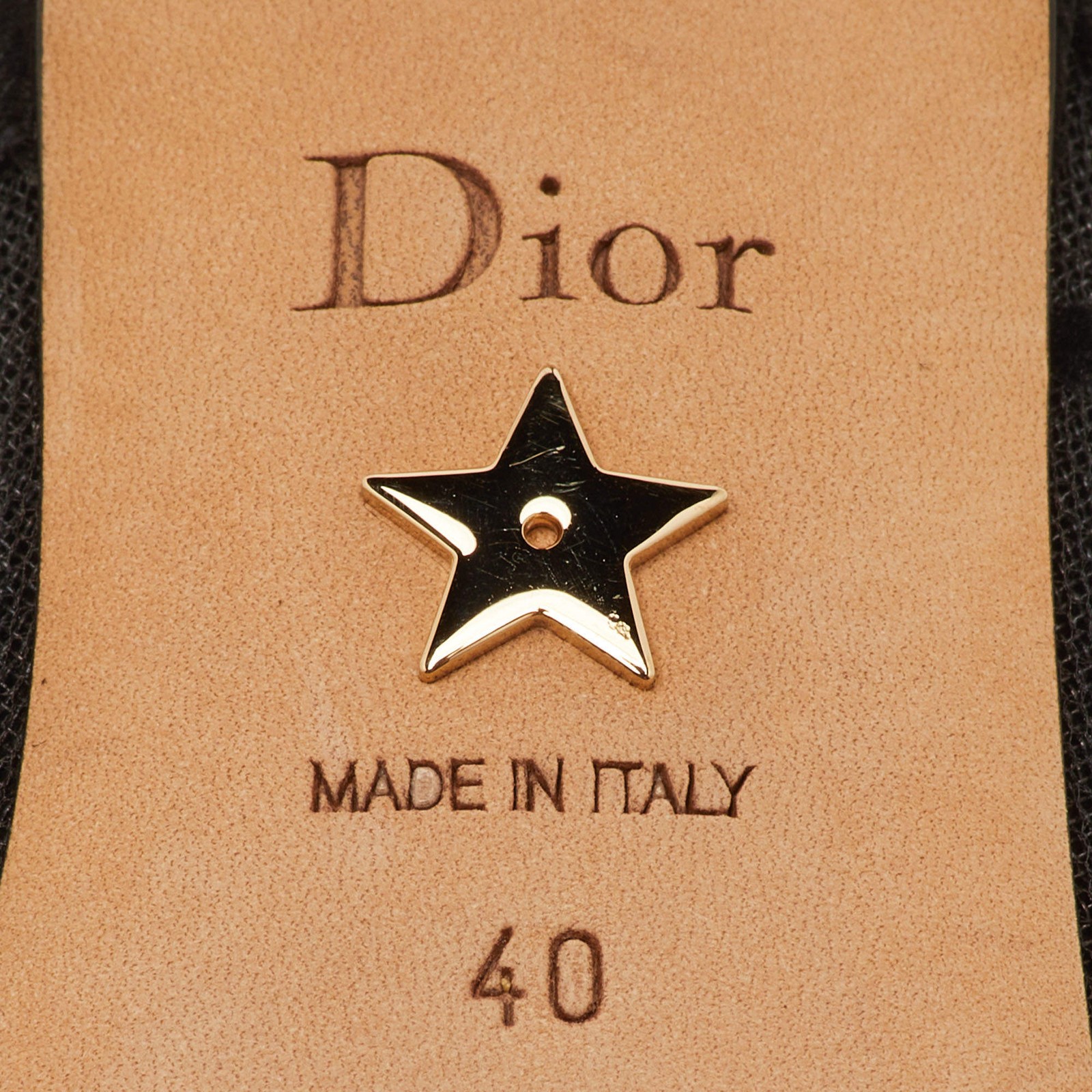 Dior Size 40 Black Mesh and Suede Trim Polka Dot Bow Pointed Toe Slingback Mules thumbnail 8