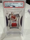 2024 Panini National Treasures Drake Maye Century Materials RC Jersey /99 PSA 9