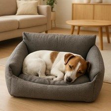 Cuccia Cane da interno a divano Grigio Scuro. Divanetto per cani Taglia S M -%%