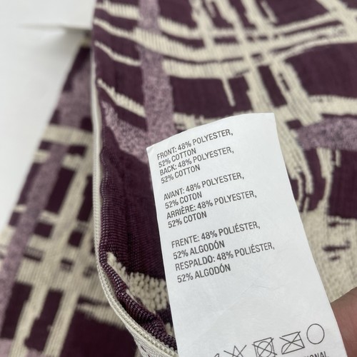 Copricuscino Cassa e Botte Viola Geometrico Motivo Astratto 23" x 23" QTÀ 3 - Foto 9 di 11