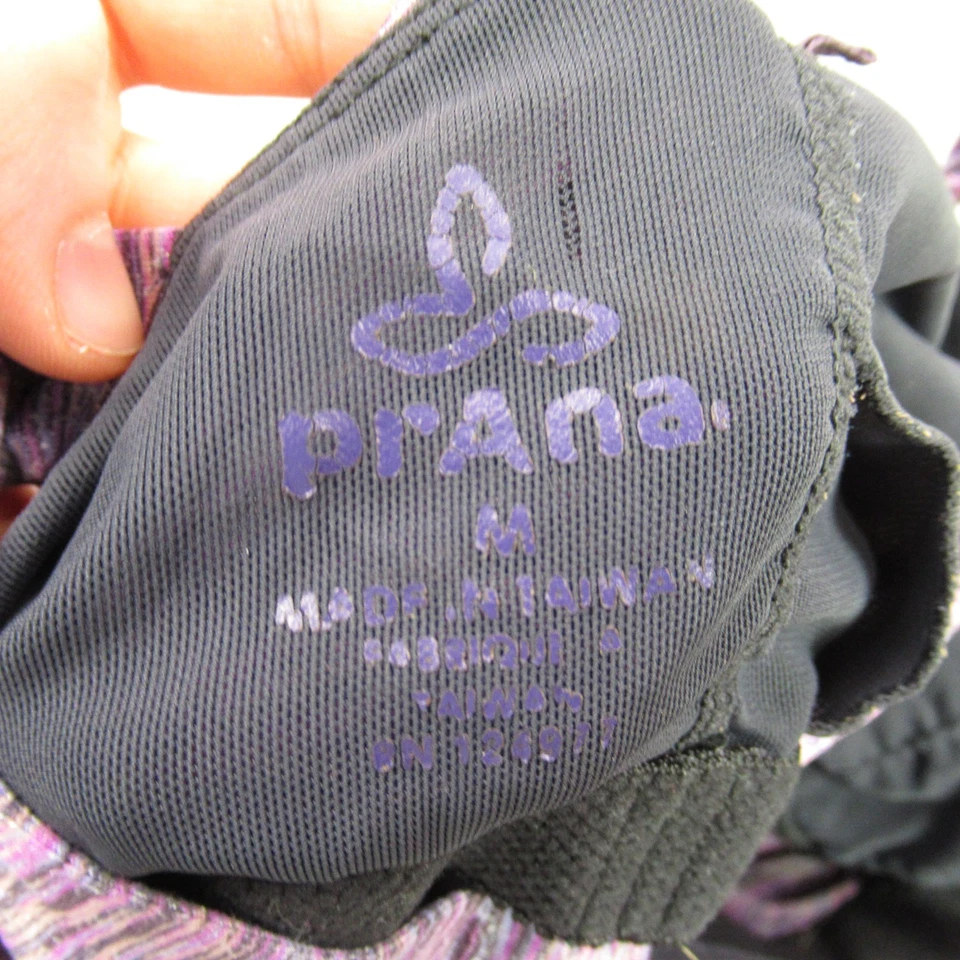 Camiseta sin mangas Prana para mujer mediana sin mangas ligera púrpura entrenamiento cuello en V Foto 4 de 4