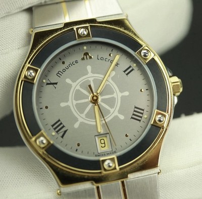 Vintage Maurice Lacroix Calypso Sailor Swiss Quartz Gold Plated