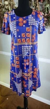 Vintage Matchmates Graphic Print House Dress As Pictured