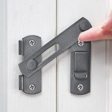 2 Packs Grey Stainless Steel Barn Door Latch Bi-fold Door Lock  Suitable for...