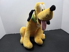 Disney Store Pluto 11" Plush Stuffed Tag if found please return to Mickey Mouse