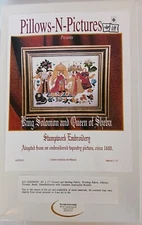 Vntg Pillows-N-Pictures King Solomon Queen of Sheba Stumpwork &Embroidery KIT
