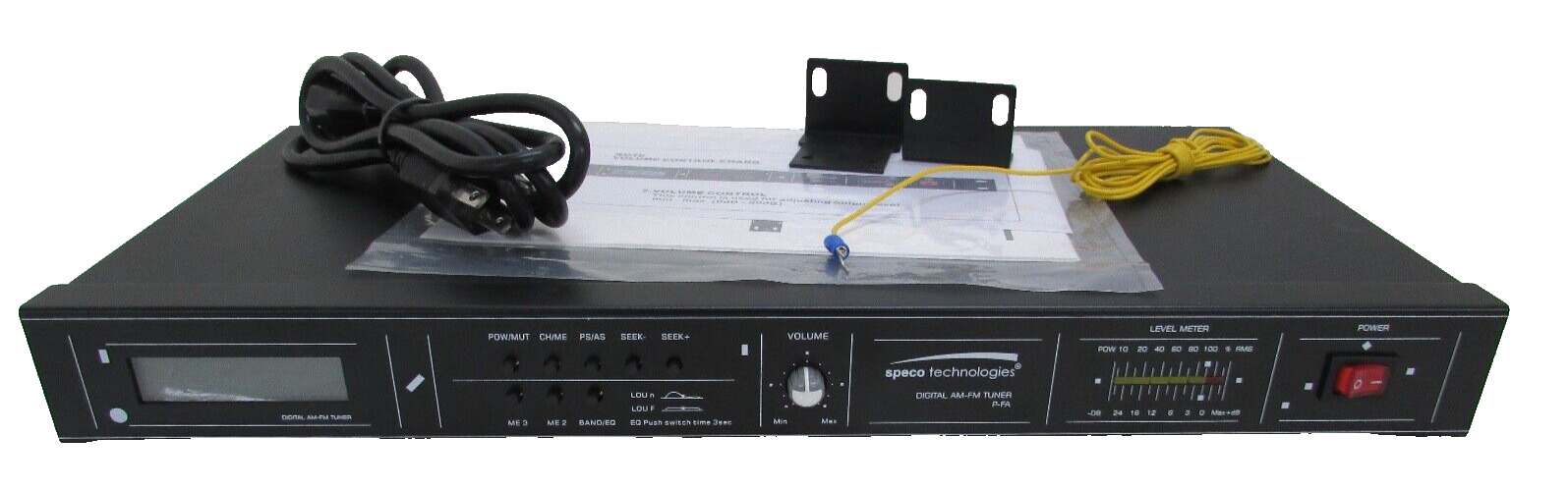 NEW SPECO TECHNOLOGIES Digital AM/FM Tuner: Stereo, 9" Lg, 16.5" Wd, 2" Ht, PFA