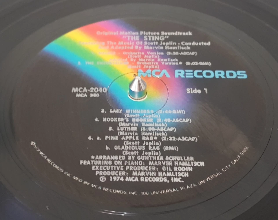 Marvin Hamlisch – The Sting (soundtrack) - 1974 LP record and cover VG+ - Image 3 of 3