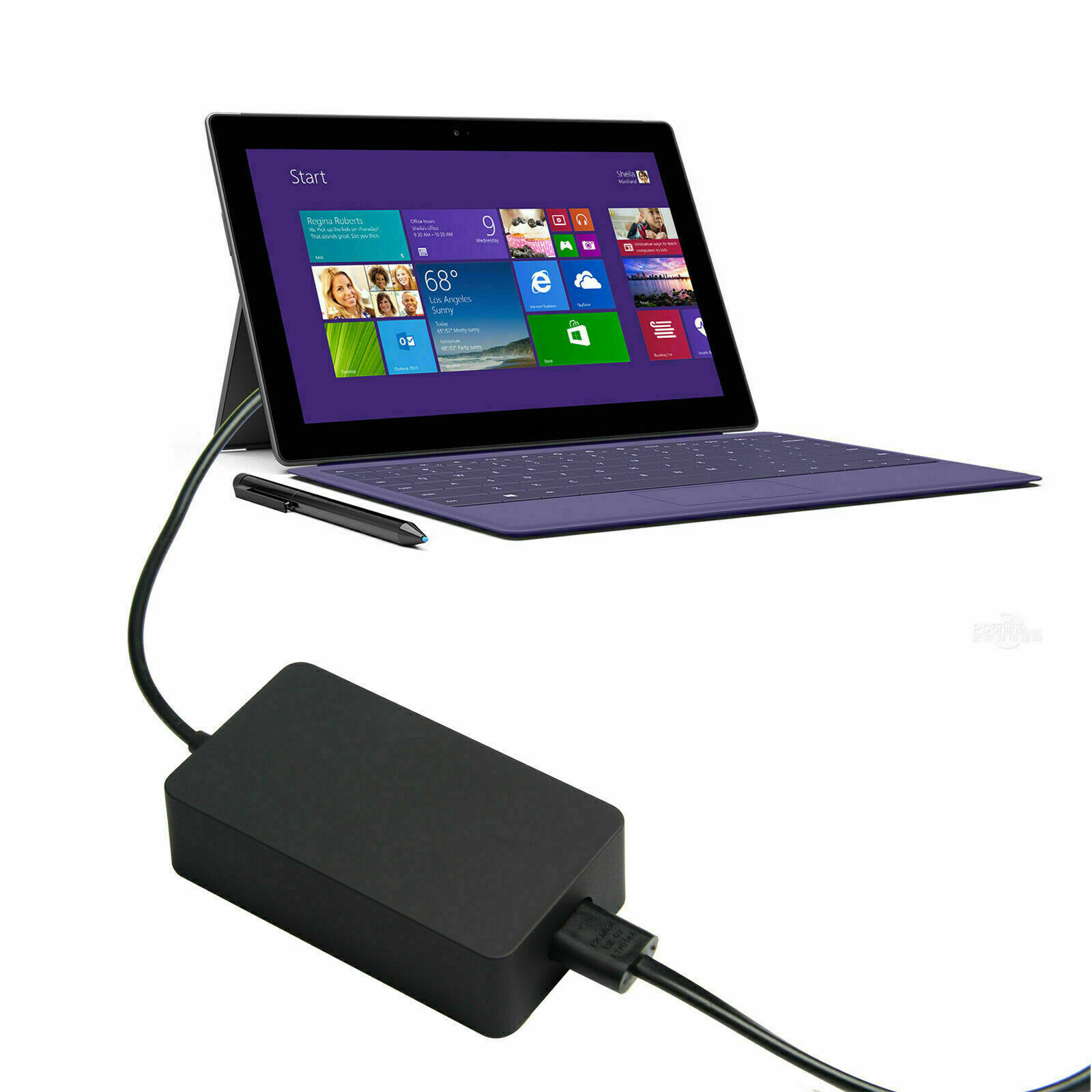 65W Laptop Netzteil Surface Pro Ladegerät für Surface Pro 9 8 7 6 5 4 Ladekabel