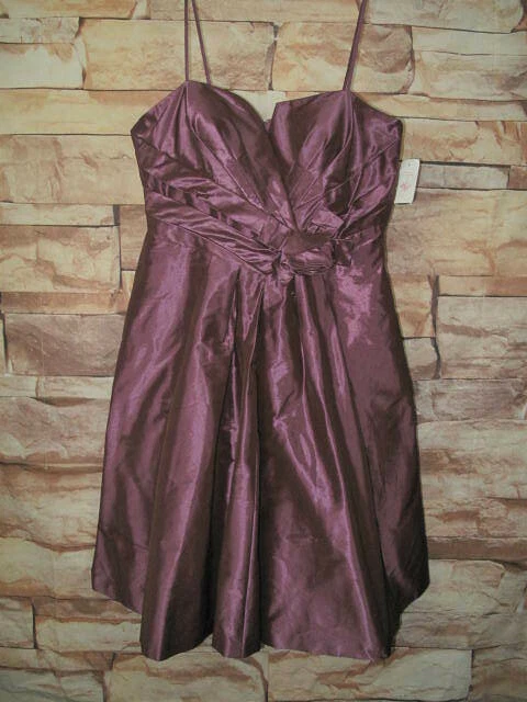 ANNE KLEIN Womens Bow Waist Sleeveless Cocktail Evening Dress Size