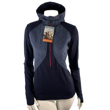 Icebreaker Women's Ellipse Merino Wool Hooded 1/2 Zip Jacket Size Small
