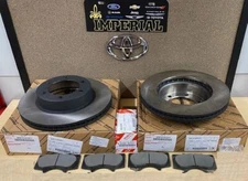 2003-2006 TOYOTA TUNDRA GENUINE OEM FRONT BRAKE ROTORS TCMC BRAKE PAD KIT