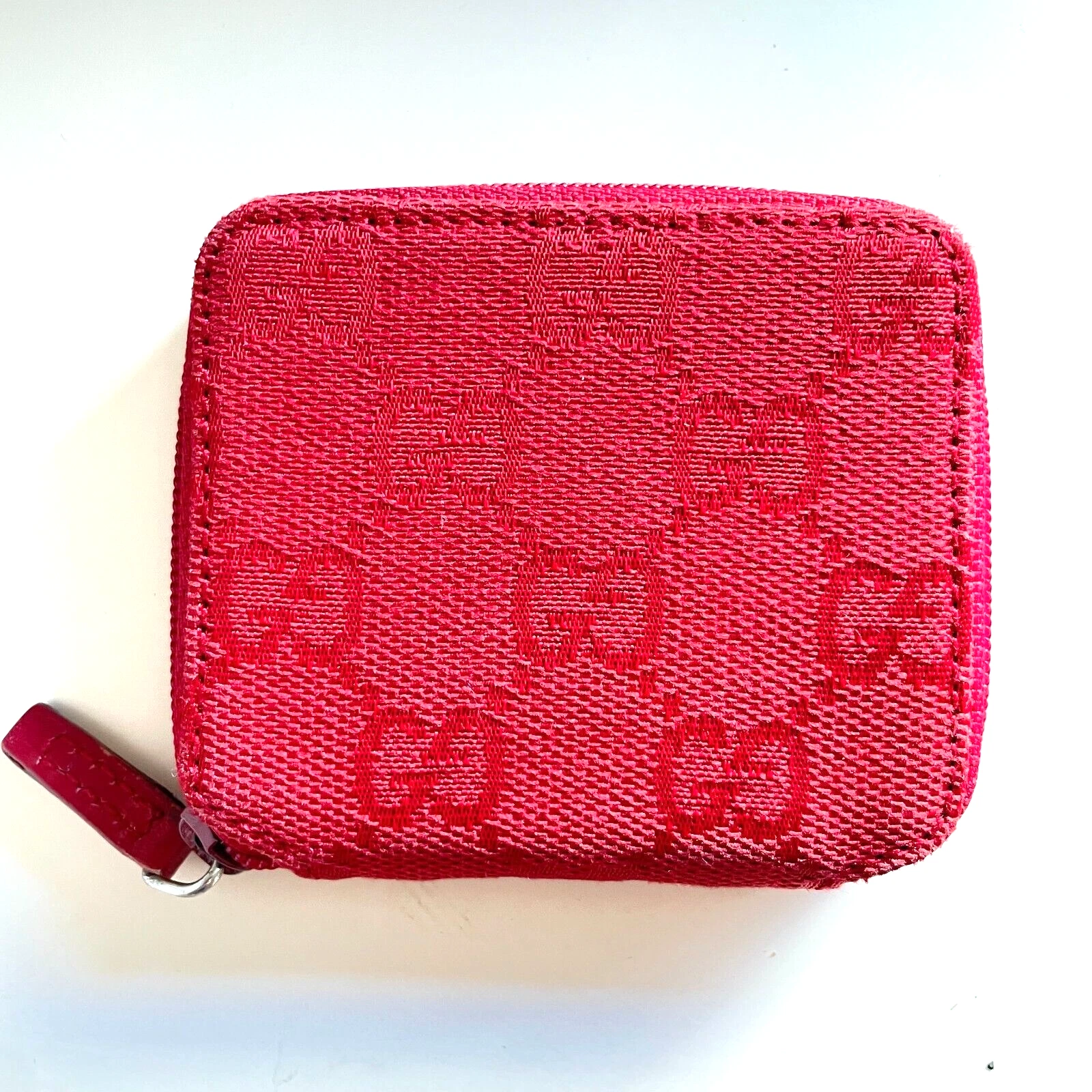 Gucci GG Supreme porte monnaie rond à fermeture éclair toile rouge porte monnaie