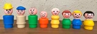 Vintage Fisher Price Little People plastic figure lot of 13 Cookie Monster