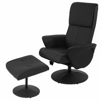 Relaxsessel Stockholm, Fernsehsessel Relaxliege Tv-Sessel Mit Hocker Kunstlede