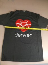 Next Level Mens Bicycle Denver Casual Cycling Shirt Large L  (6910-B)