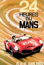 Poster Manifesto Locandina Pubblicitaria d'Epoca Stampa Vintage Automobili