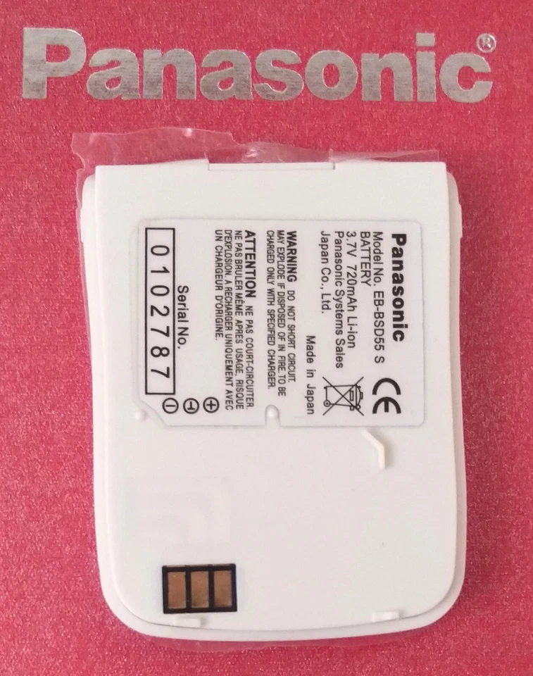 Batería Panasonic GD55, batería de repuesto original Panasonic. MODELO EB-BSD55 S Foto 2 de 3